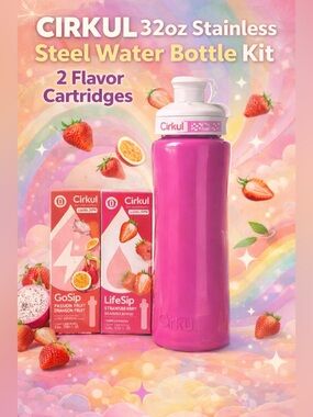 Cirkul 32oz Stainless Steel Water Bottle Kit - Pink